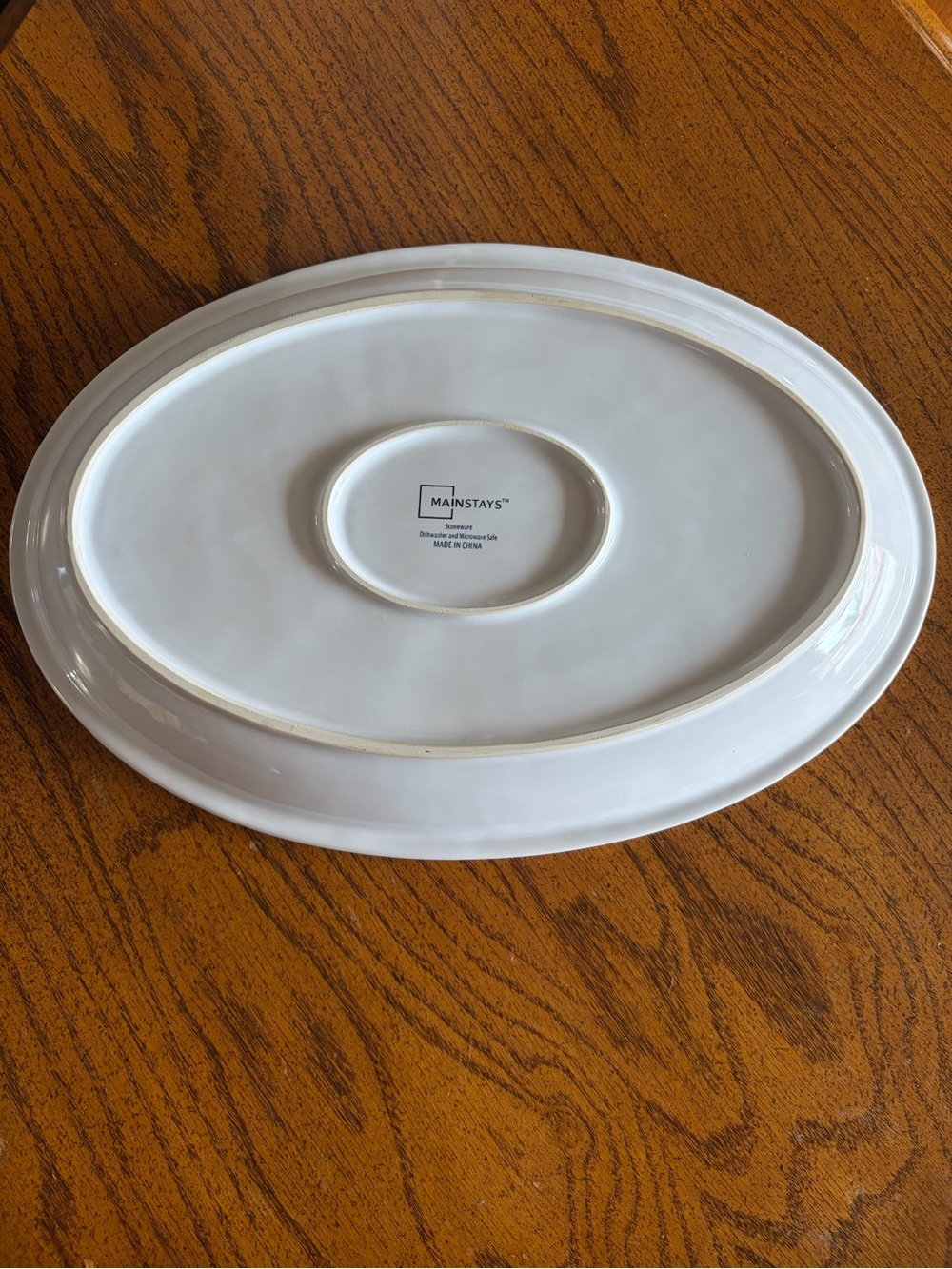 Mainstays White Oval Ceramic Serving Platter - Picture 4 of 5